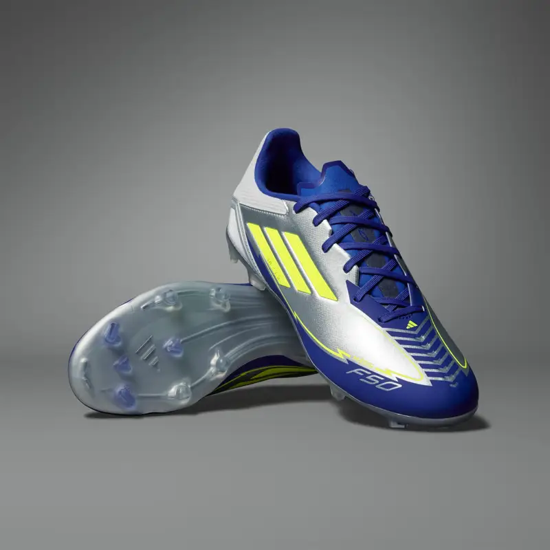 Scarpe da calcio F50 League Messi Firm/Multi-Ground Silver Metallic