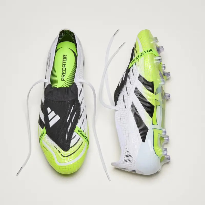 Scarpe da calcio Predator Elite con linguetta pieghevole per terreni compatti Cloud White miniatura 4