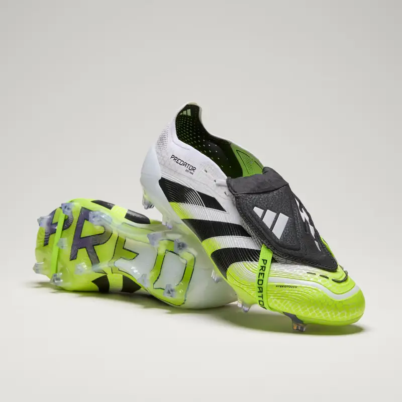 Scarpe da calcio Predator Elite con linguetta pieghevole per terreni compatti Cloud White