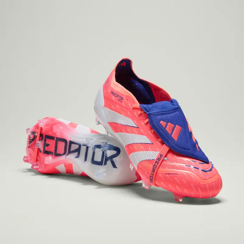 Scarpe da calcio Predator Elite con linguetta pieghevole per terreni compatti Signal Coral