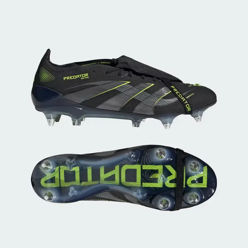 Scarpe da calcio Predator Elite con linguetta pieghevole per terreni morbidi Core Black