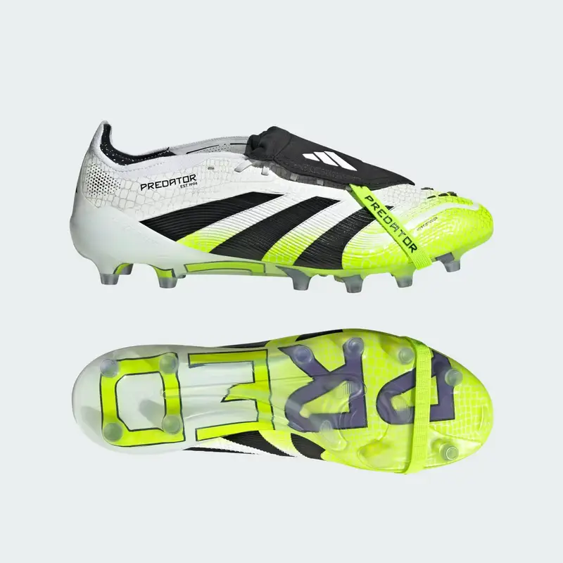 Scarpe da calcio Predator Elite con linguetta ripiegabile per erba artificiale Cloud White