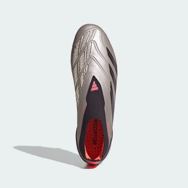 Scarpe da calcio Predator Elite Laceless Firm Ground Platinum Metallic miniatura 3