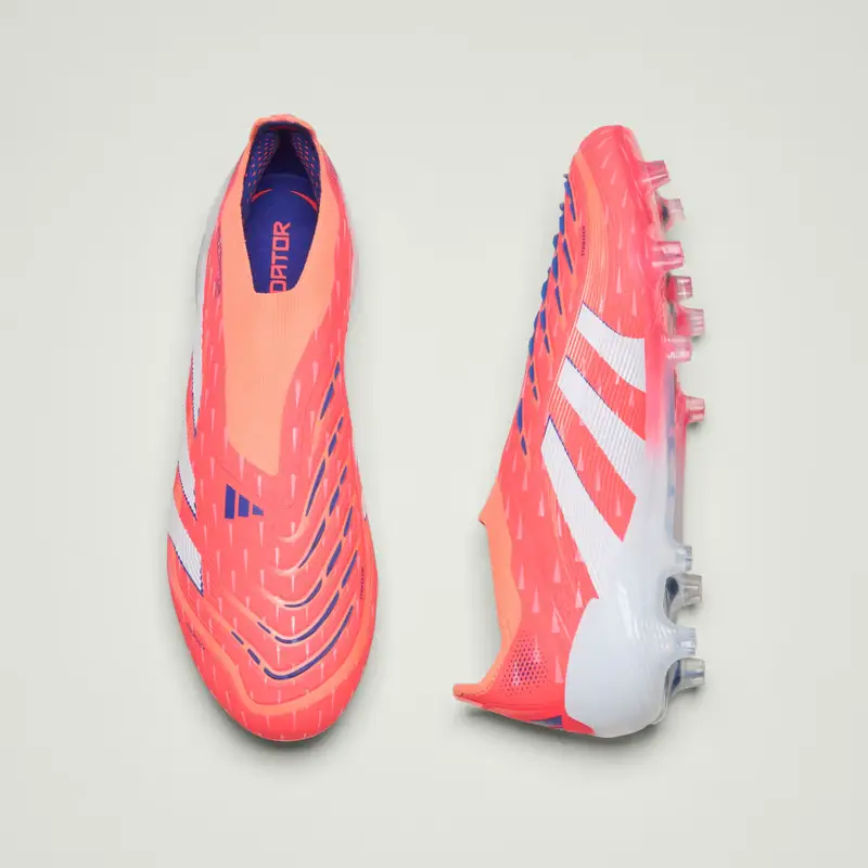 Scarpe da calcio Predator Elite Laceless per terreni compatti Signal Coral miniatura 4