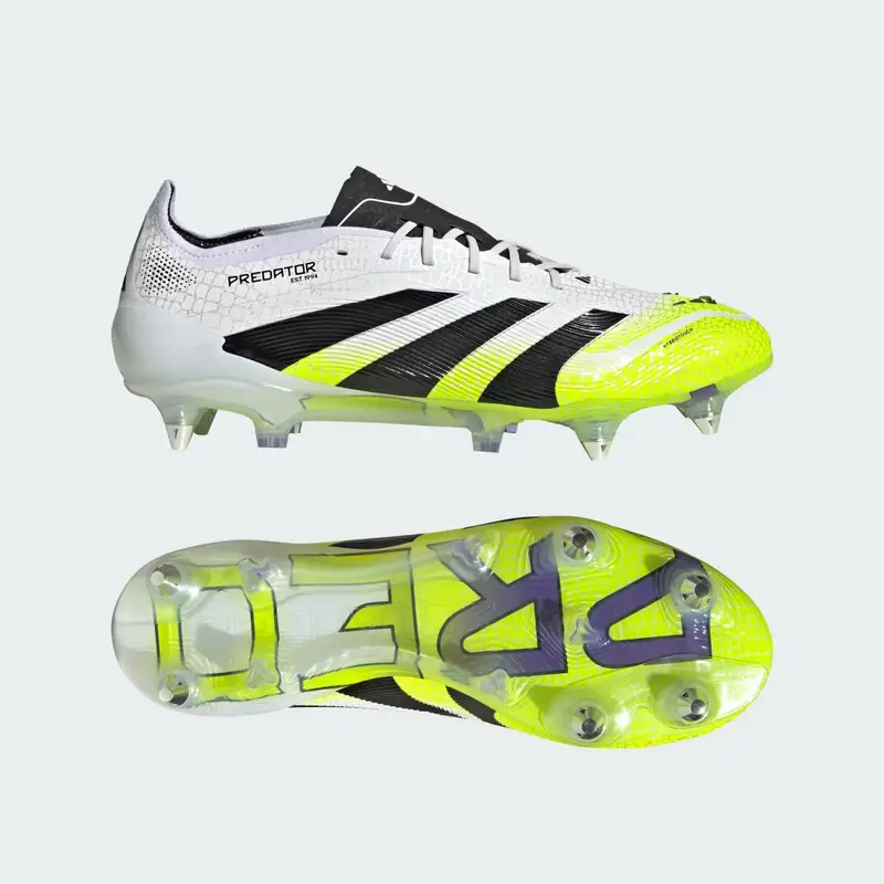 Scarpe da calcio Predator Elite per terreni naturali morbidi Cloud White