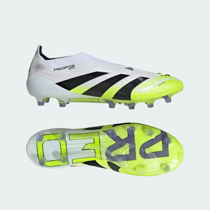 Scarpe da calcio Predator Elite senza lacci per erba artificiale Cloud White