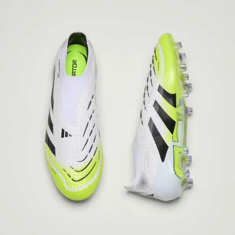 Scarpe da calcio Predator Elite senza lacci per terreni naturali compatti Cloud White miniatura 4
