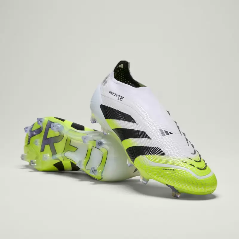 Scarpe da calcio Predator Elite senza lacci per terreni naturali compatti Cloud White