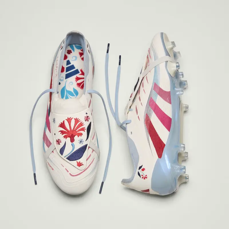 Scarpe da calcio Predator Elite TFG kids con linguetta ripiegabile per terreni naturali compatti Off White miniatura 4