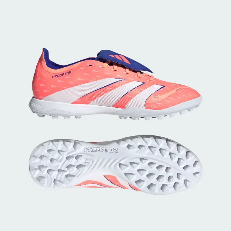 Scarpe da calcio Predator League con linguetta ripiegabile per erba sintetica Signal Coral