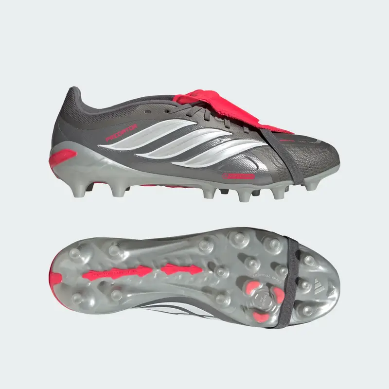 Scarpe da calcio Predator League con linguetta ripiegabile per superfici in erba artificiale Iron Metallic