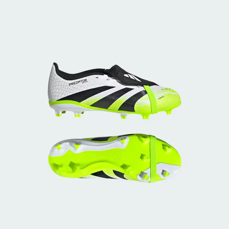 Scarpe da calcio Predator League con linguetta ripiegabile per terreni compatti/misti â Bambini Cloud White