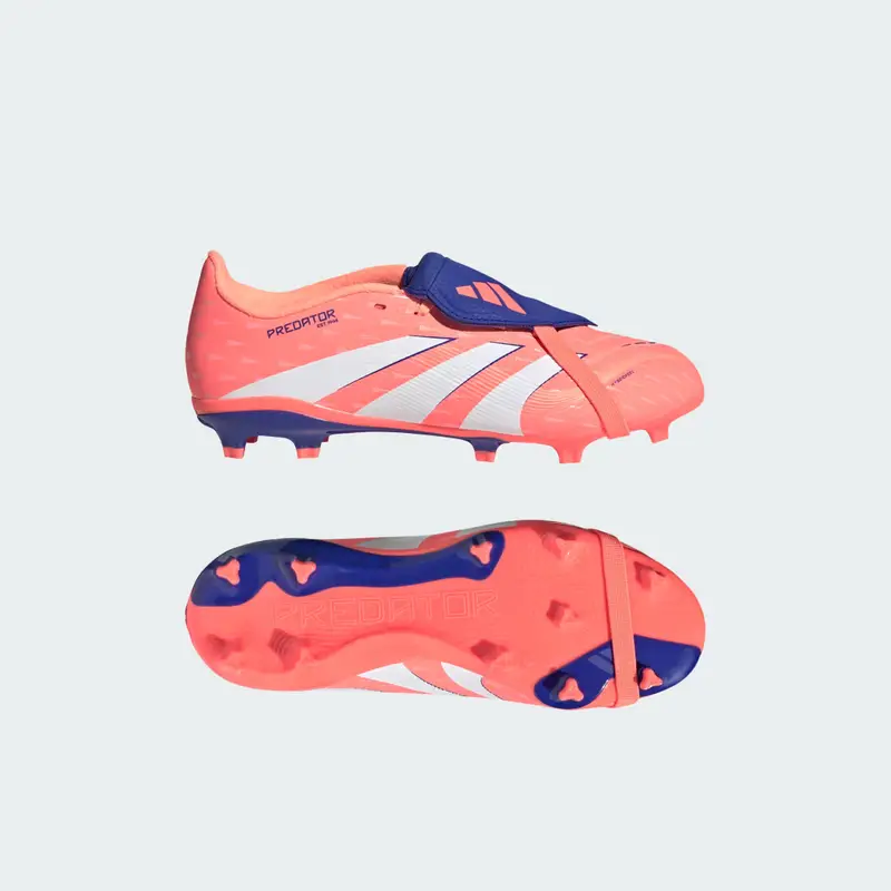 Scarpe da calcio Predator League con linguetta ripiegabile per terreni compatti/misti â Bambini Signal Coral