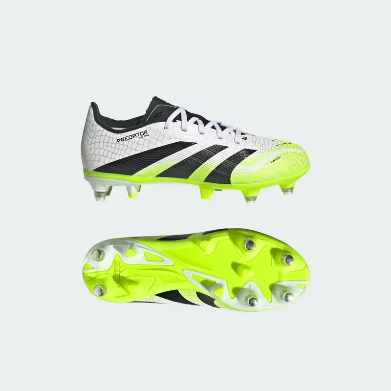 Scarpe da calcio Predator League per terreni morbidi Bambini Cloud White