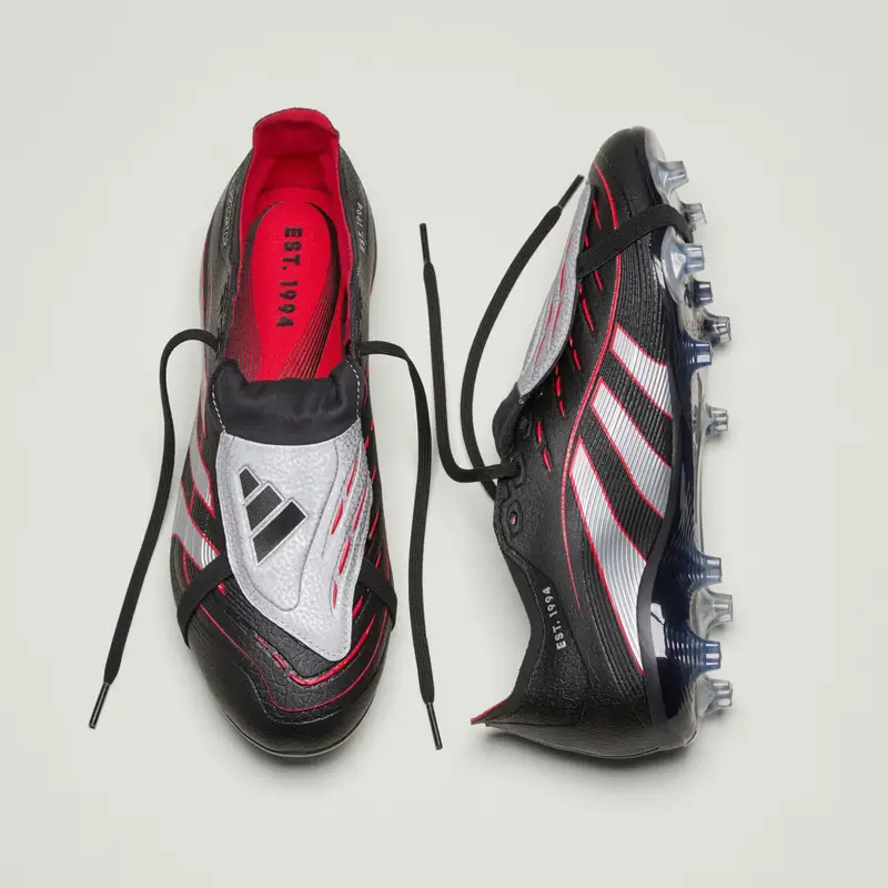 Scarpe da calcio Predator Obsidian Strike con linguetta pieghevole per terreni solidi/multipli Core Black miniatura 4