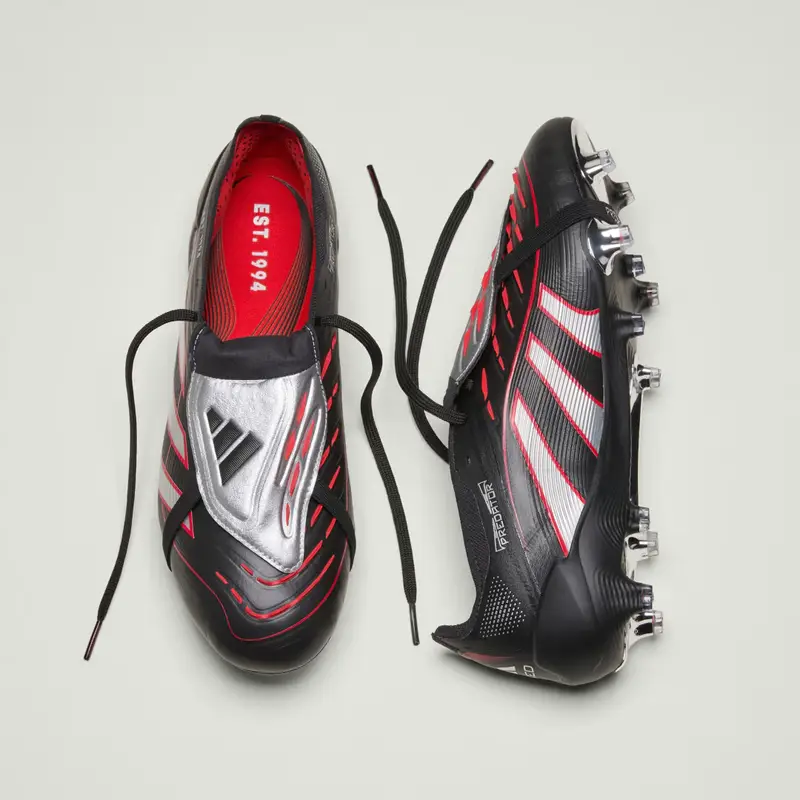 Scarpe da calcio Predator Obsidian Strike con linguetta ripiegata e suola rigida Core Black miniatura 4