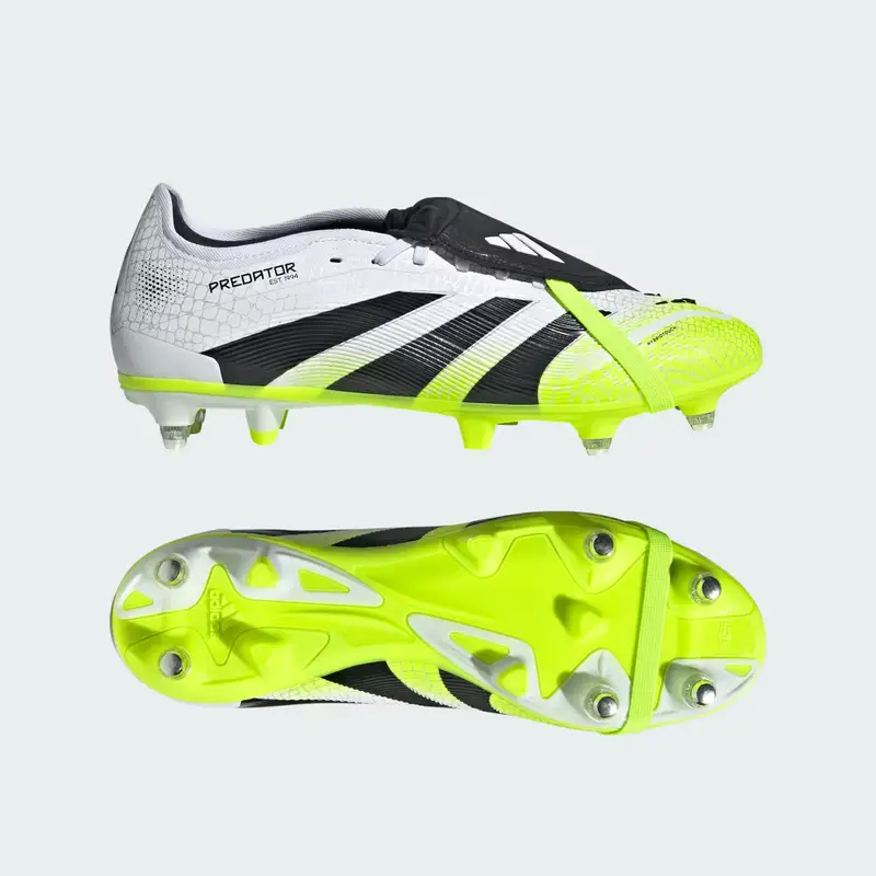 Scarpe da calcio Predator Pro con linguetta ripiegabile per terreni naturali morbidi Cloud White