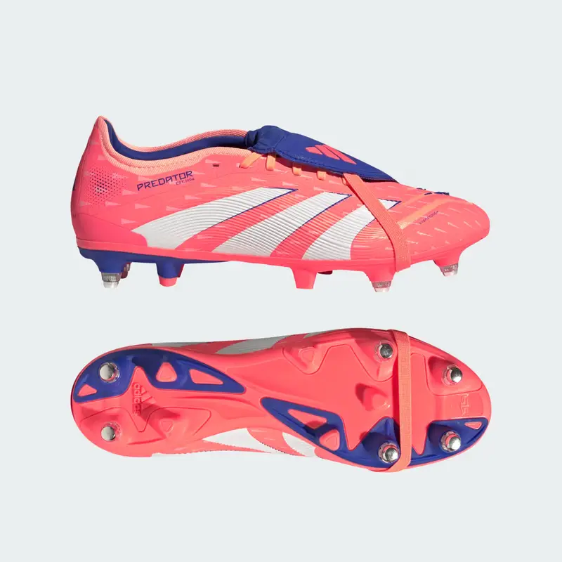 Scarpe da calcio Predator Pro con linguetta ripiegata per terreni naturali morbidi Signal Coral