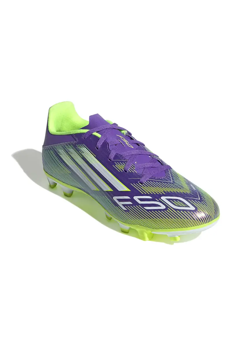 Scarpe da calcio viola e giallo fluo con tacchetti Adidas F50 Club FG/MG [VIOLA] miniatura 2