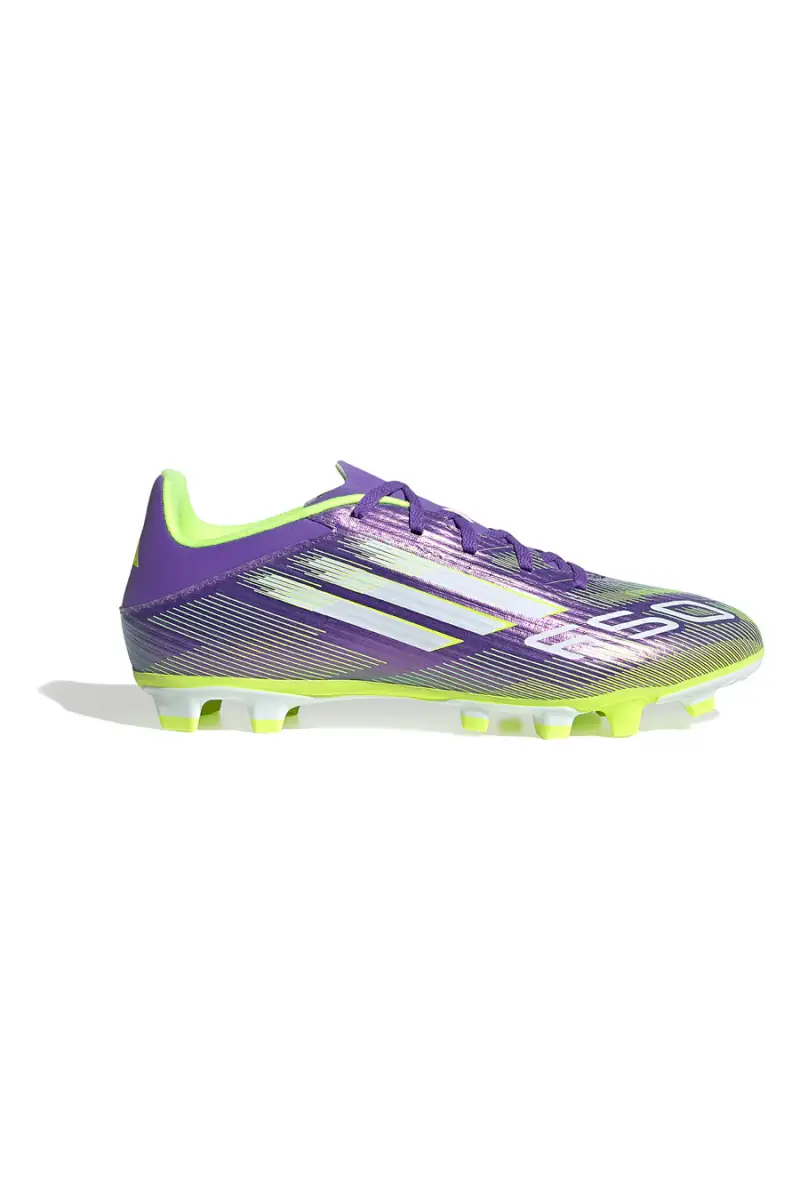 Scarpe da calcio viola e giallo fluo con tacchetti Adidas F50 Club FG/MG [VIOLA]