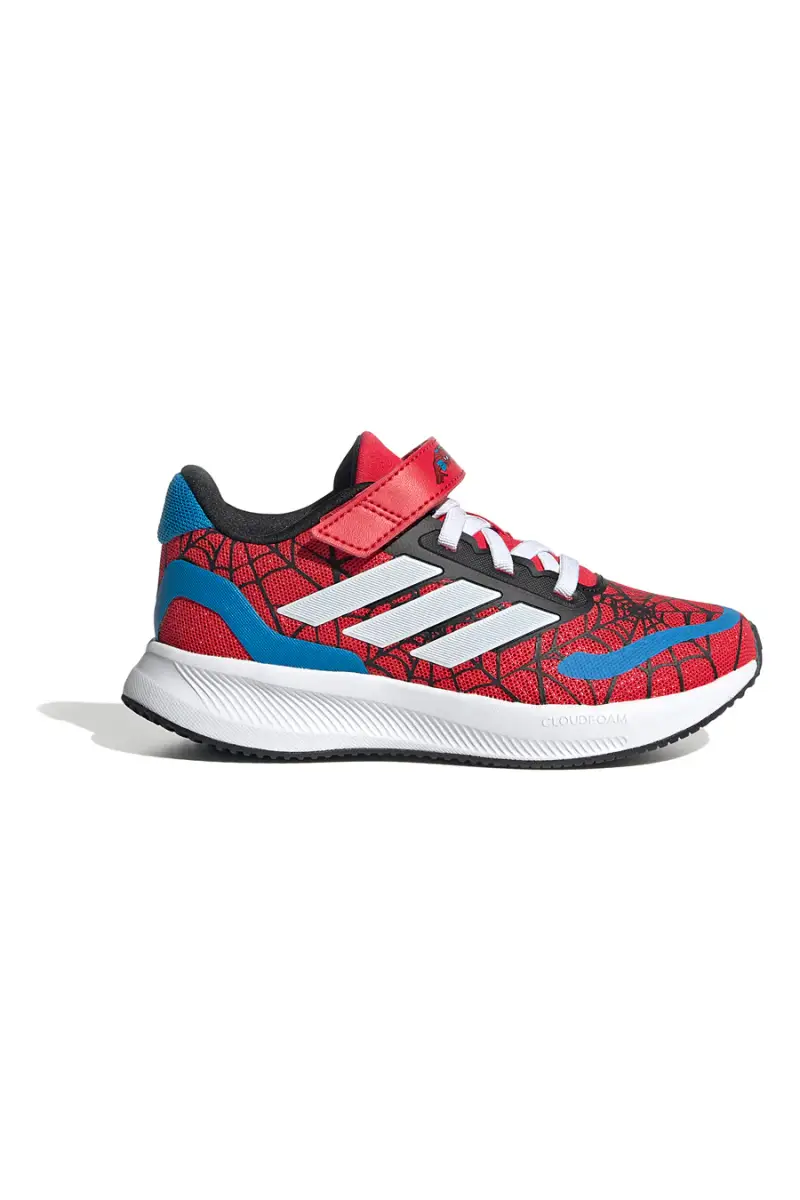 Scarpe da running rosse con grafica Spider-Man e chiusura a strappo Adidas Runfalcon Spiderman EL C [BIANCO]