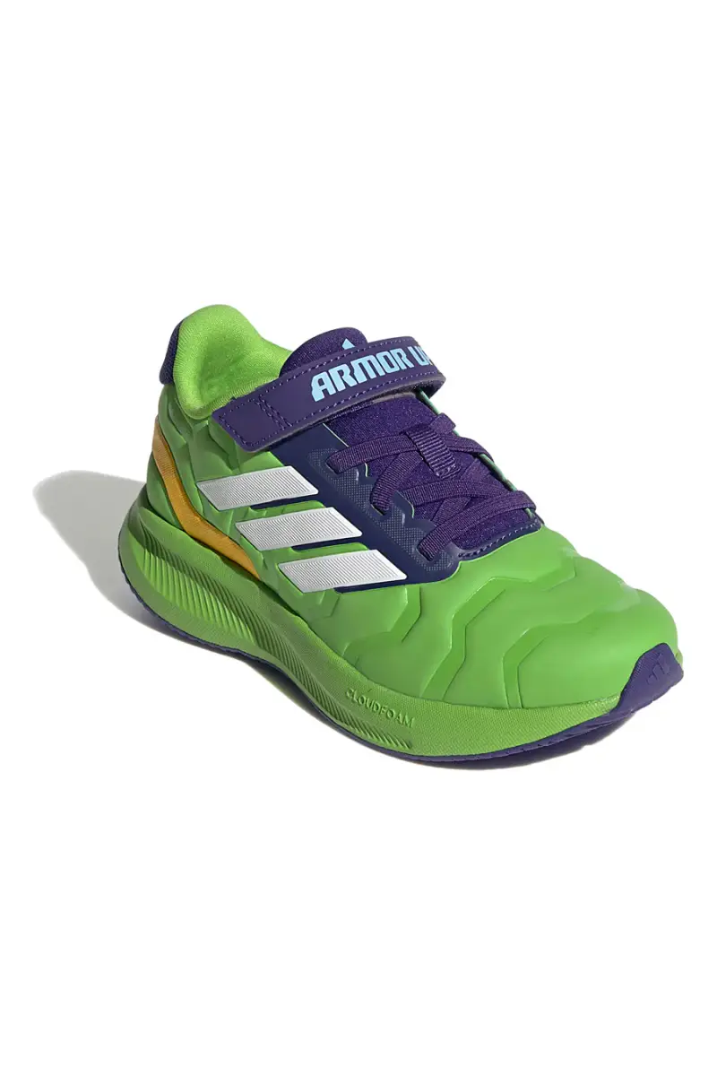 Scarpe da running verdi Iron Hulk con suola Cloudfoam Adidas Runfalcon 5 EL C [VERDE] miniatura 2