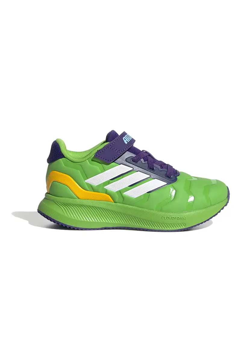 Scarpe da running verdi Iron Hulk con suola Cloudfoam Adidas Runfalcon 5 EL C [VERDE]