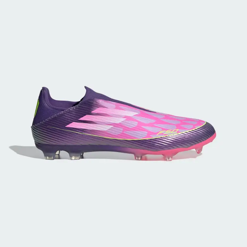 Scarpe F50 LEAGUE senza lacci per terreni naturali compatti Purple miniatura 2