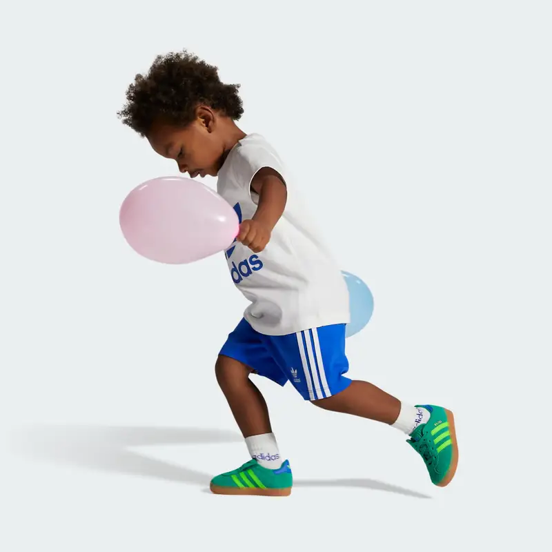 Scarpe Gazelle Comfort Closure Elastic Laces Infant Semi Court Green miniatura 2