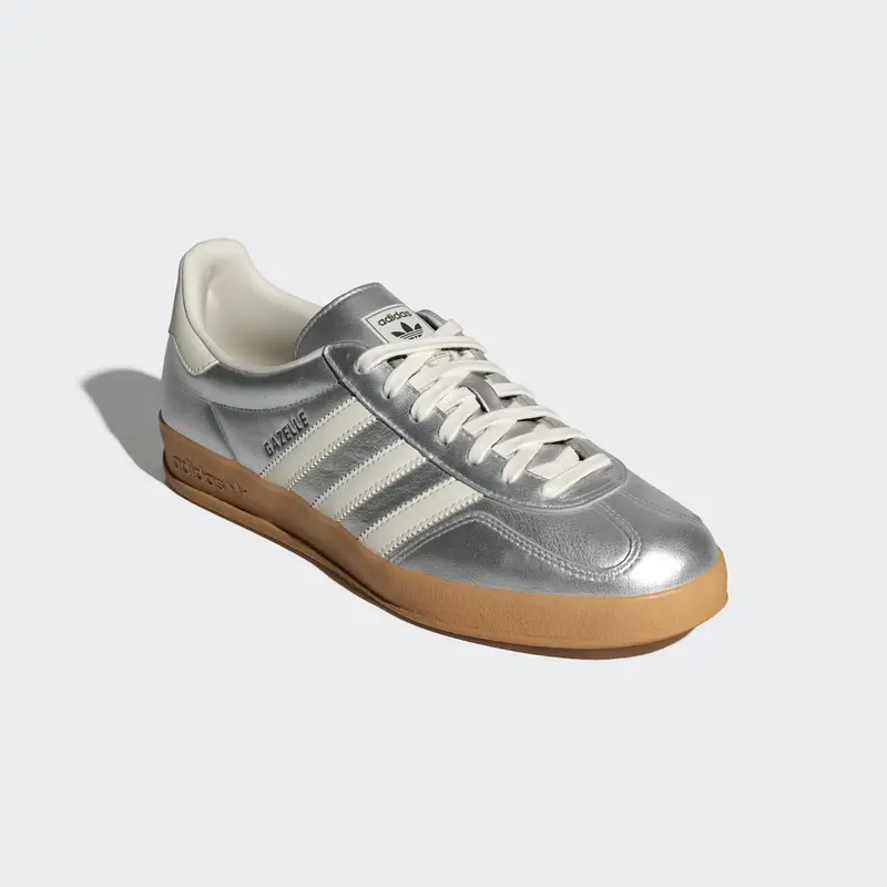 Scarpe Gazelle Indoor Silver Metallic miniatura 4