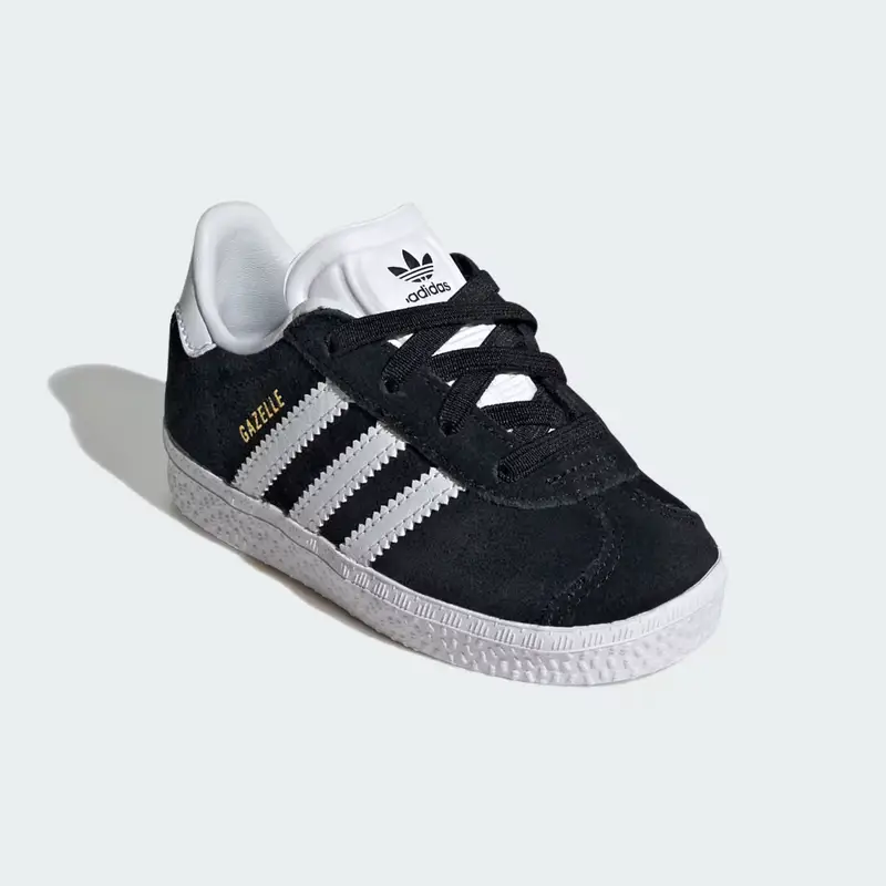 Scarpe Gazelle pratiche con lacci elasticizzati per bambini e bambine Core Black miniatura 4