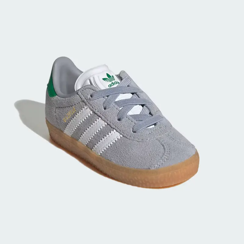 Scarpe Gazelle pratiche con lacci elasticizzati per bambini e bambine Halo Silver miniatura 4