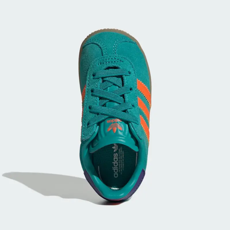 Scarpe Gazelle pratiche con lacci elasticizzati per bambini e bambine Pure Teal miniatura 2