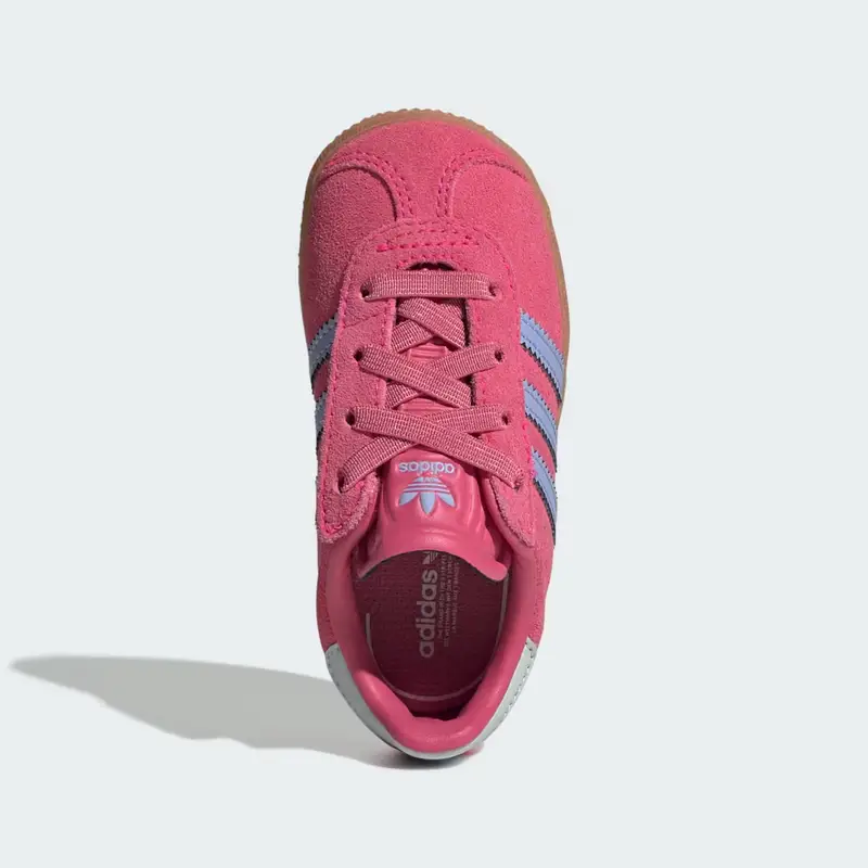 Scarpe Gazelle pratiche con lacci elasticizzati per bambini e bambine Shock Pink miniatura 2
