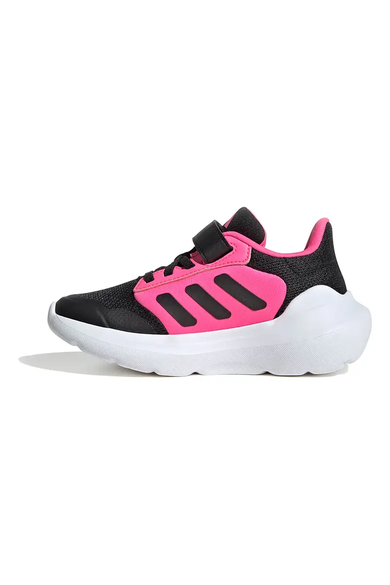 Scarpe ginnastica nere e fucsia con chiusura a strappo Adidas Tensaur Run 3.0 EL C [NERO] miniatura 3
