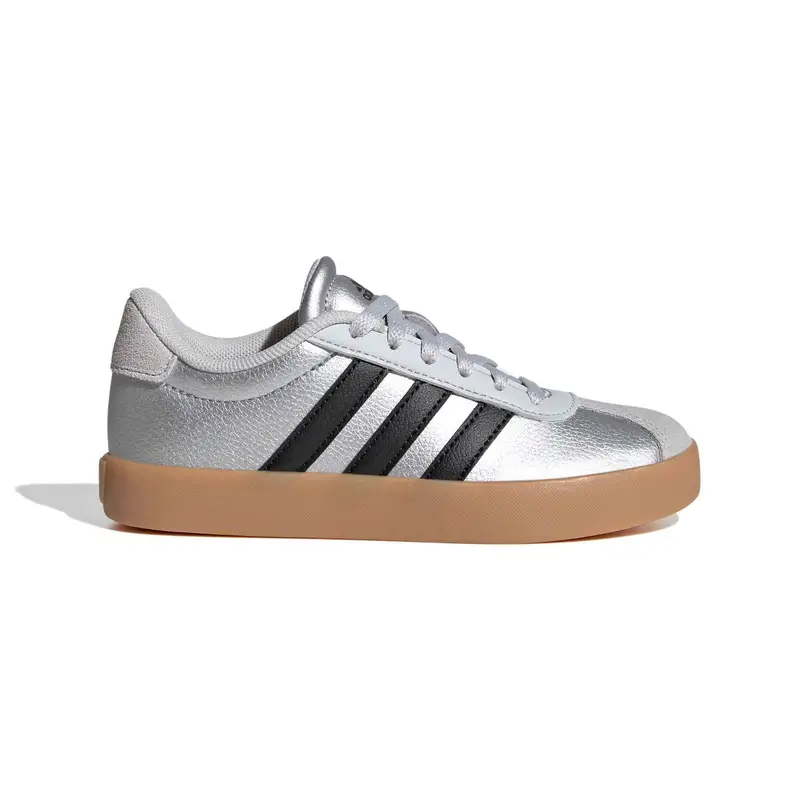 Scarpe in suede morbido per bambini adidas VL Court 3.0 Argenté