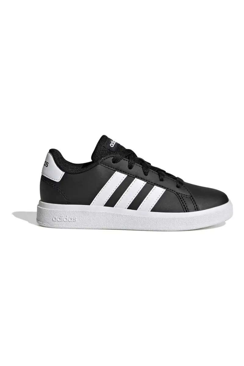 Scarpe nere con strisce bianche in materie sintetiche Adidas Grand Court 2 K [NERO]