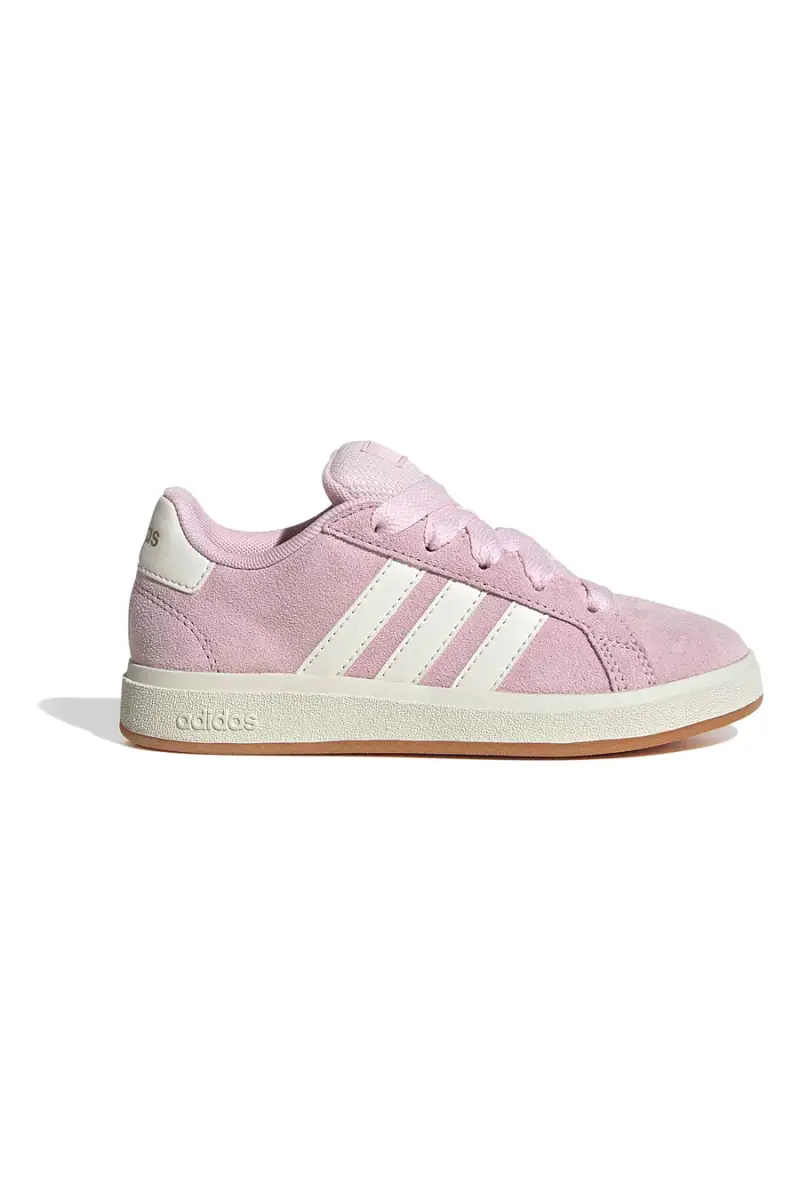 Scarpe rosa in suede con strisce bianche Adidas Grand Court 00s K [ROSA]