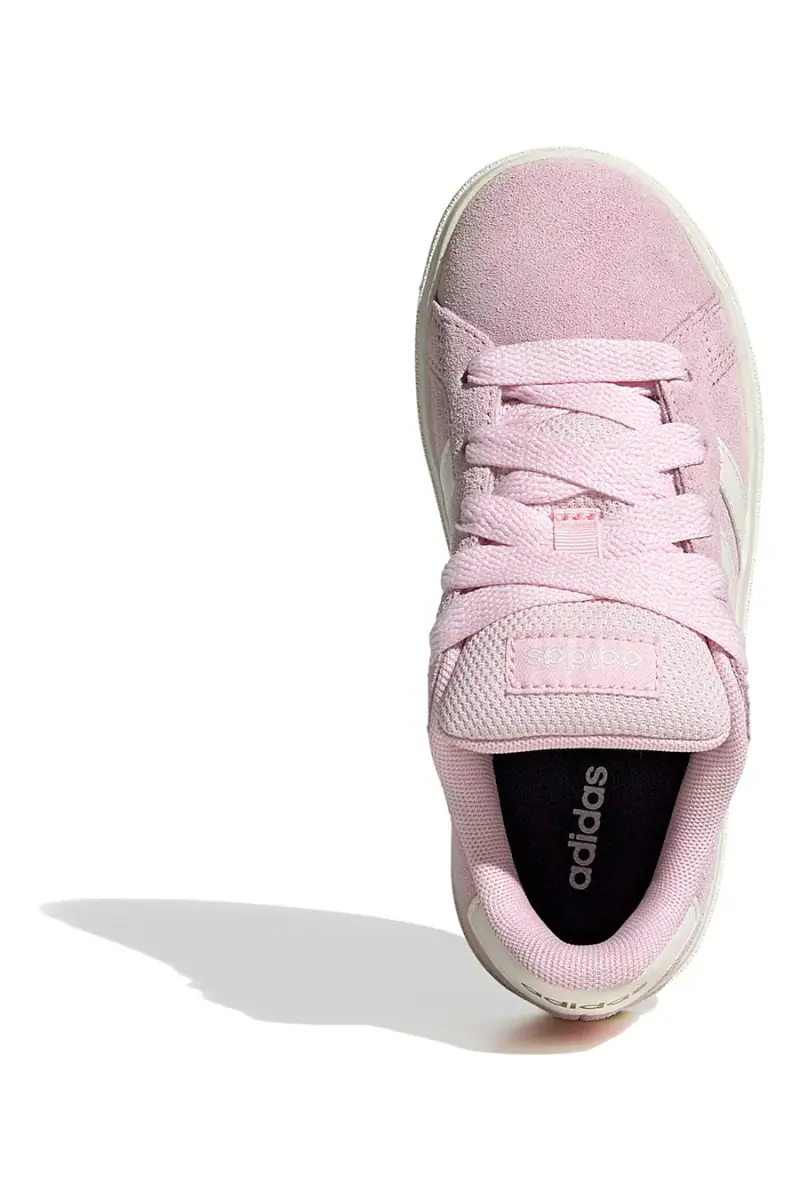 Scarpe rosa in suede con strisce bianche Adidas Grand Court 00s K [ROSA] miniatura 5