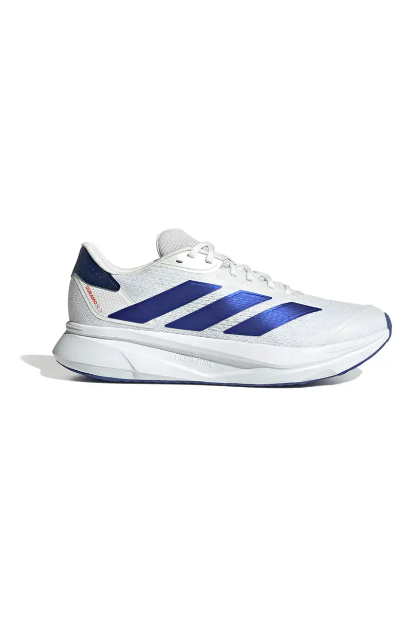 Scarpe running bianche con dettagli blu e ammortizzazione Lightmotion Adidas Duramo SL2 M [BIANCO]