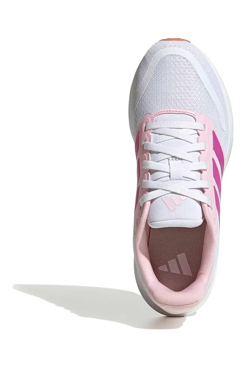 Scarpe running bianche e rosa in mesh con suola Cloudfoam Adidas Runfalcon 5 J [WHITE miniatura 5