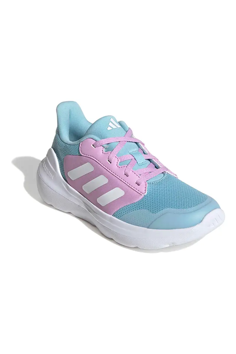Scarpe running celesti con dettagli lilla in mesh traspirante Adidas Tensaur Run 3 0 J [AZZURRO] miniatura 2