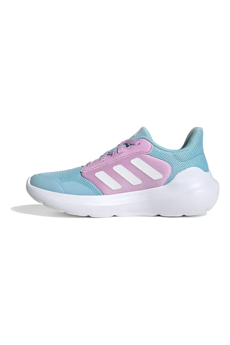 Scarpe running celesti con dettagli lilla in mesh traspirante Adidas Tensaur Run 3 0 J [AZZURRO] miniatura 3