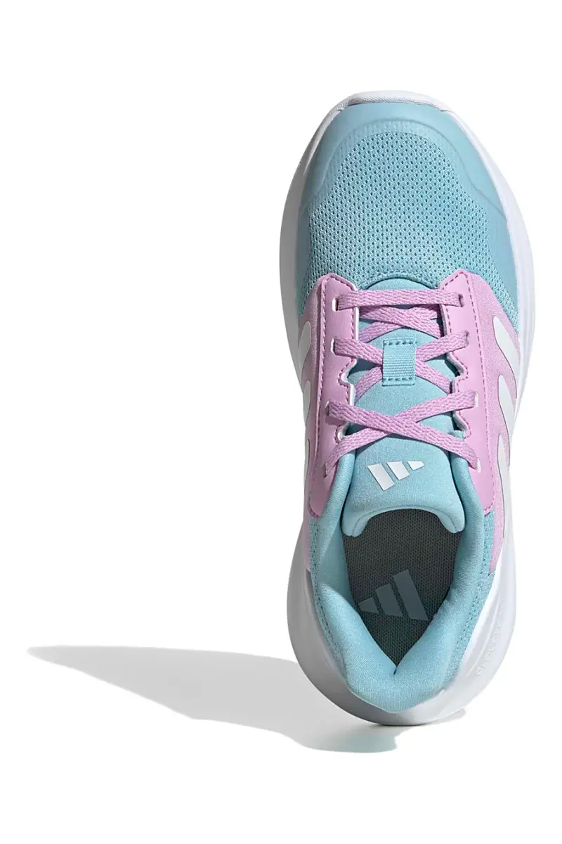Scarpe running celesti con dettagli lilla in mesh traspirante Adidas Tensaur Run 3 0 J [AZZURRO] miniatura 5
