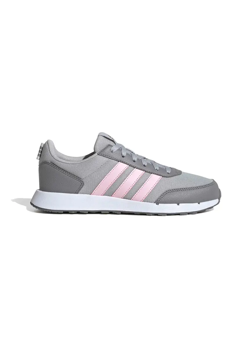 Scarpe running grigie in mesh con strisce rosa Adidas Run 50s [GRIGIO