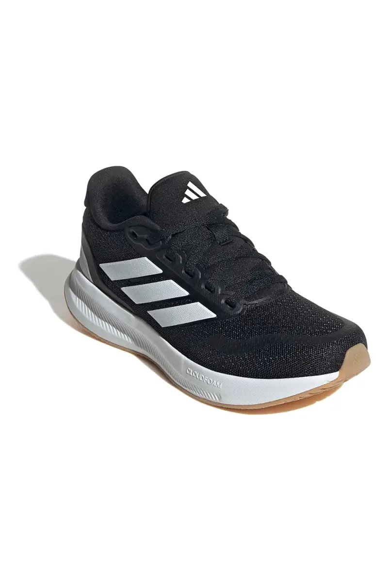 Scarpe running nere con tomaia traspirante Adidas Runfalcon 5 J [NERO] miniatura 2