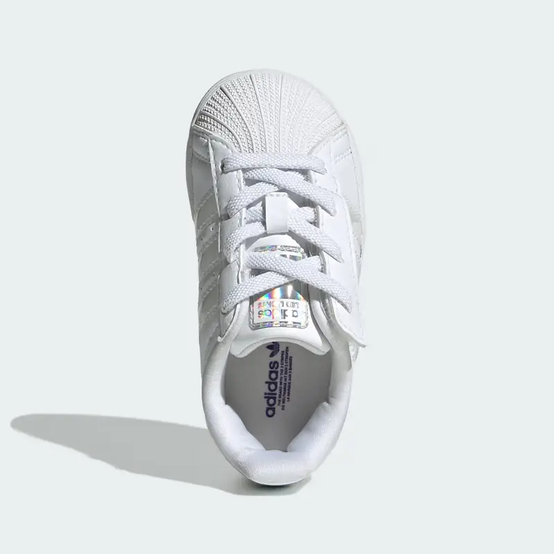 Scarpe Superstar con luci a LED, chiusura comfort con lacci elasticizzati per bambini Cloud White miniatura 3