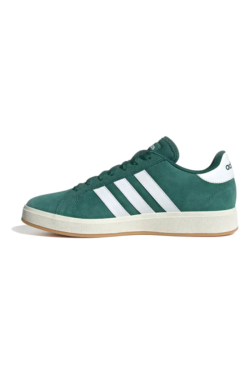 Scarpe verde bosco in pelle con strisce bianche Adidas Grand Court Base 00s [VERDE] miniatura 3