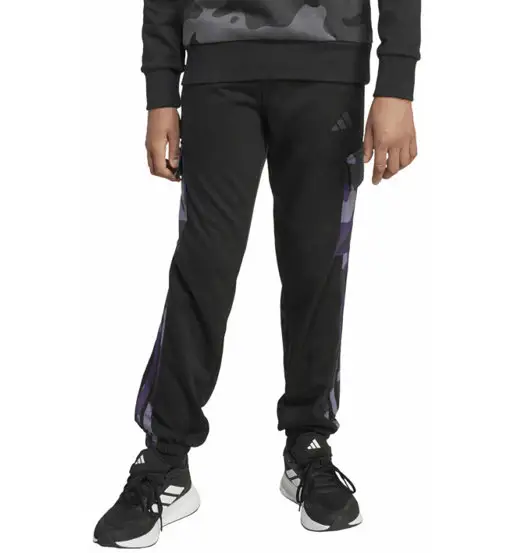 Seasonal Essentials Camo French Terry Cargo Jr - pantaloni fitness - ragazzo Black