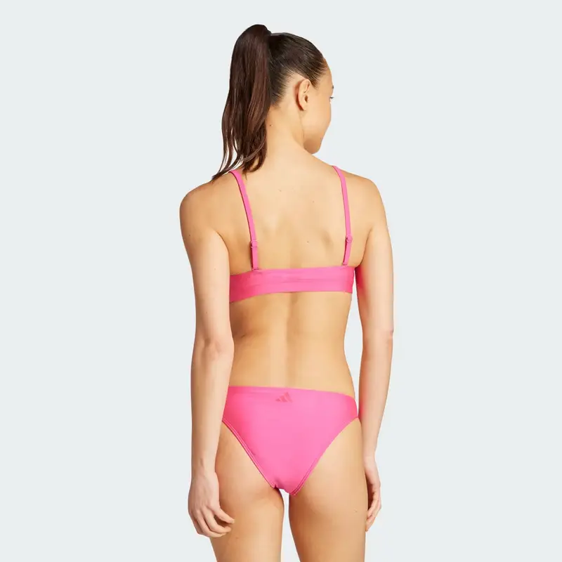 Set bikini triangolo con spalline a 2 vie Shock Pink miniatura 2